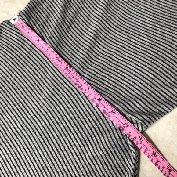 Forget 21 Women’s Spaghetti Strap Swing Dress Gray Black Stripes Size M - Picture 5 of 10